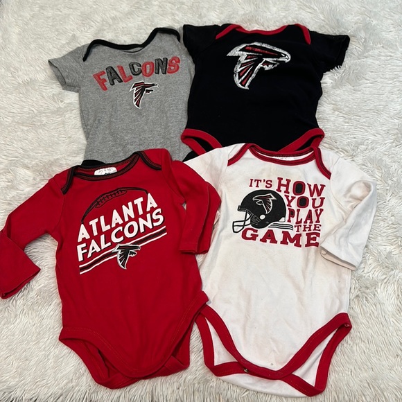 NFL Other - ♦️ Bundle of 4 NFL Atlanta Falcon Bodysuits Size 6-9 months